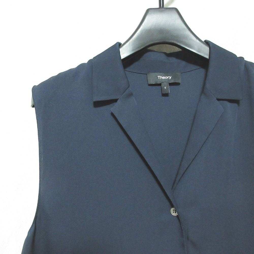 美品 25SS Theory セオリー MODERN GGT SL CAMP CLLR BL ノースリーブ シルク ブラウス シャツ 01-5108211 S ネイビー レディース 古着 中古 USED 楽天市場】【中古】美品 25SS Theory セオリー MODERN GGT SL CAMP