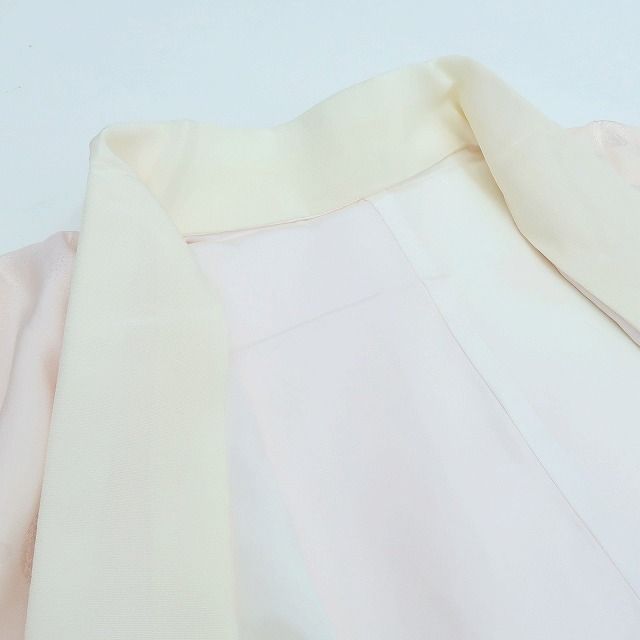 百華❀Y4052◇新品 袷 正絹 仕付け糸・半襟付 手縫い仕立て 桜 毬