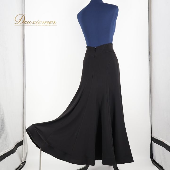 社交ダンス　チャコットトップス、スカート　ロイヤルダンス 社交ダンス 衣装 スカート ブラック系 チャコットロイヤルダンス