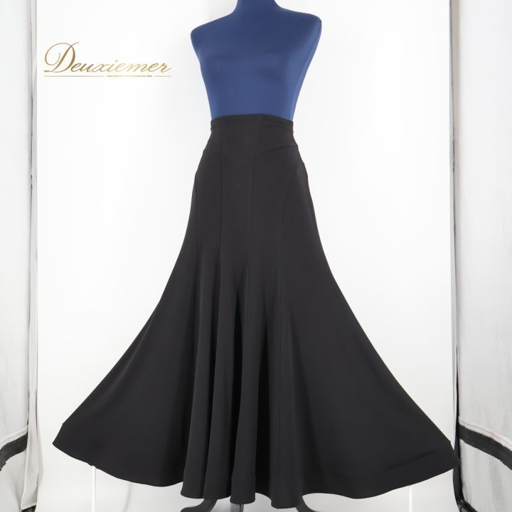 社交ダンス 衣装 スカート ブラック系 チャコットロイヤルダンス