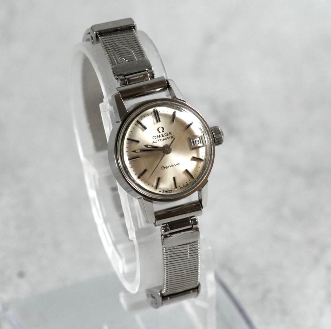 ✨OMEGA✨オメガ✨ジェネーブ✨デイト✨シルバー文字盤✨レディース✨腕時計 自動巻き】OMEGA オメガ Genéve ジュネーブ 腕時計 レディース