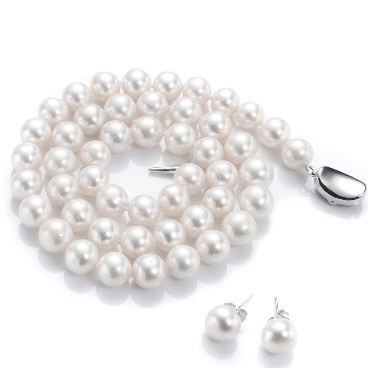 つやたま] 【品質保証書付】本真珠ネックレス＆イヤリングセットor