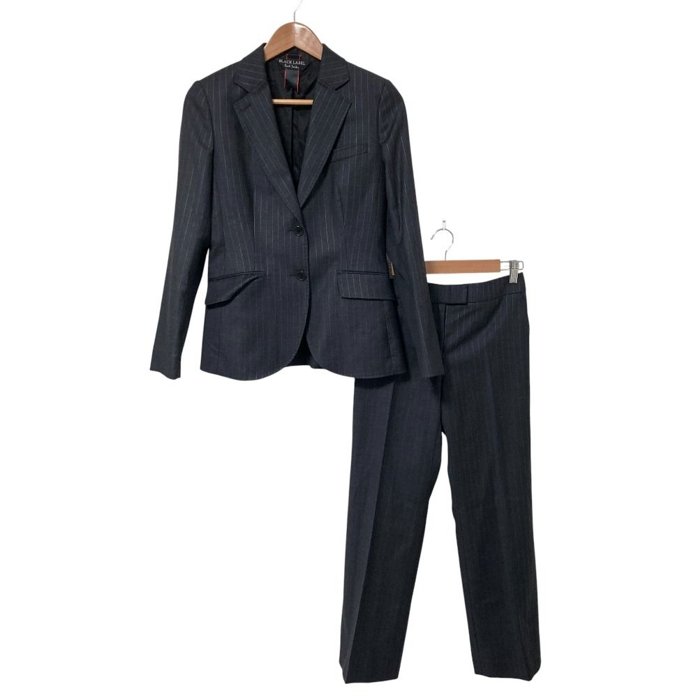 Paul Smith BLACK LABEL ポールスミス セットスーツ 　黒 美品 Paul Smith BLACK LABEL ポールスミス ストライプ テーラード