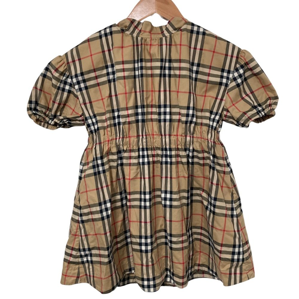 バーバリー キッズ ワンピース ノバチェック ベージュ ビンテージ 美品 BURBERRY バーバリー ノバチェック シャツ ドレス ワンピース