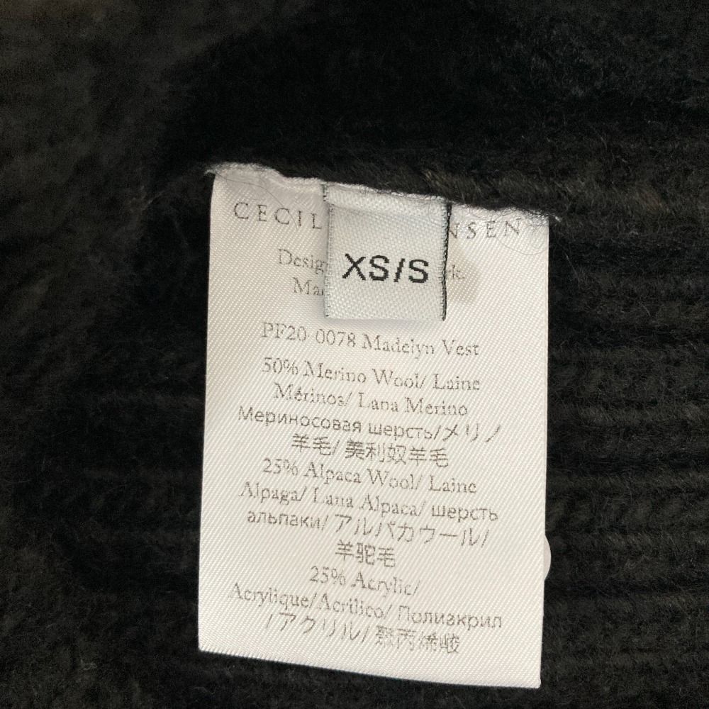 未使用 CECILIE BAHNSEN セシリーバンセン MADELYN VEST ケーブルニット ジレ XS/S ブラック  レディース 古着 中古 USED 未使用 CECILIE BAHNSEN セシリーバンセン MADELYN VEST ケーブル