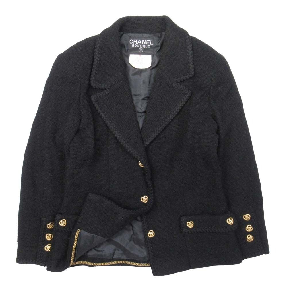 CHANEL シャネル ココマーク スカート ツイード 紙タグ ヴィンテージ 中古・古着通販】CHANEL (シャネル) ウエストココマークフリンジ