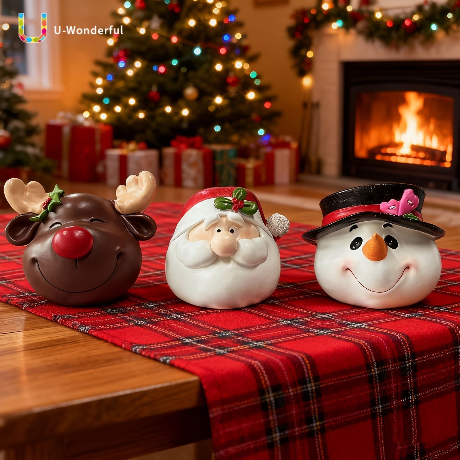 クリスマスオブジェ 置物 サンタクロース サンタさん トナカイ