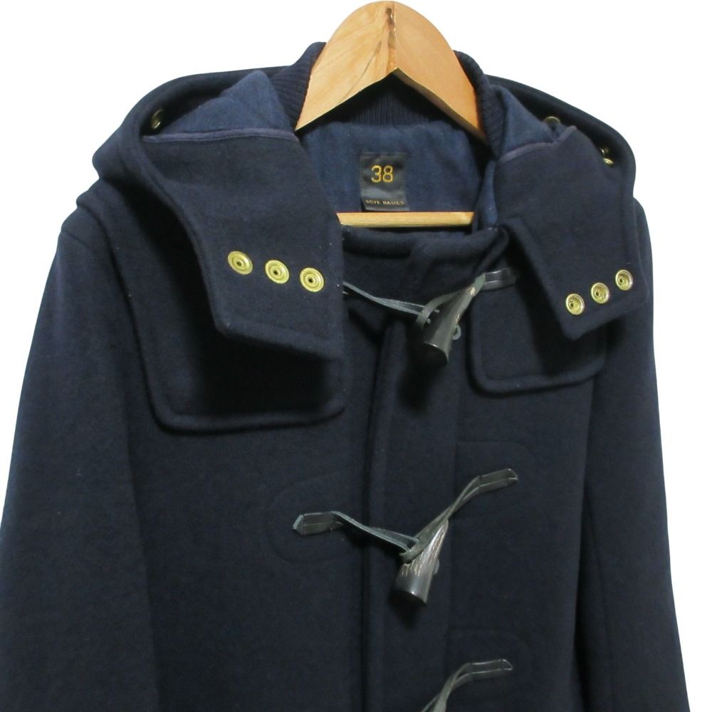 SCYE BASICS ダッフルコート サイズ38 ネイビー　カシミヤ混 美品 SCYE サイ カシミヤブレンド メルトン ダッフルコート サイズ38