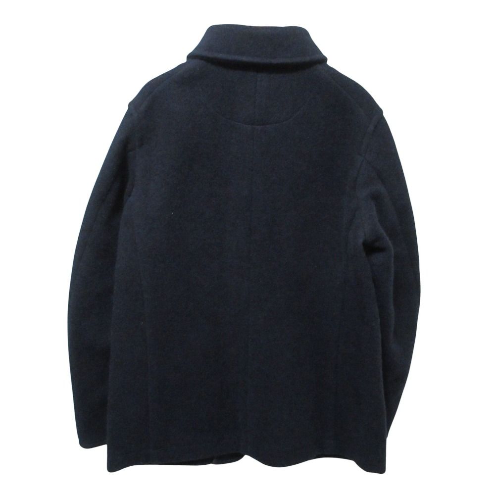 DANTON ダントン 丸襟ウールモッサジャケット サイズ42 ネイビー メンズ 古着