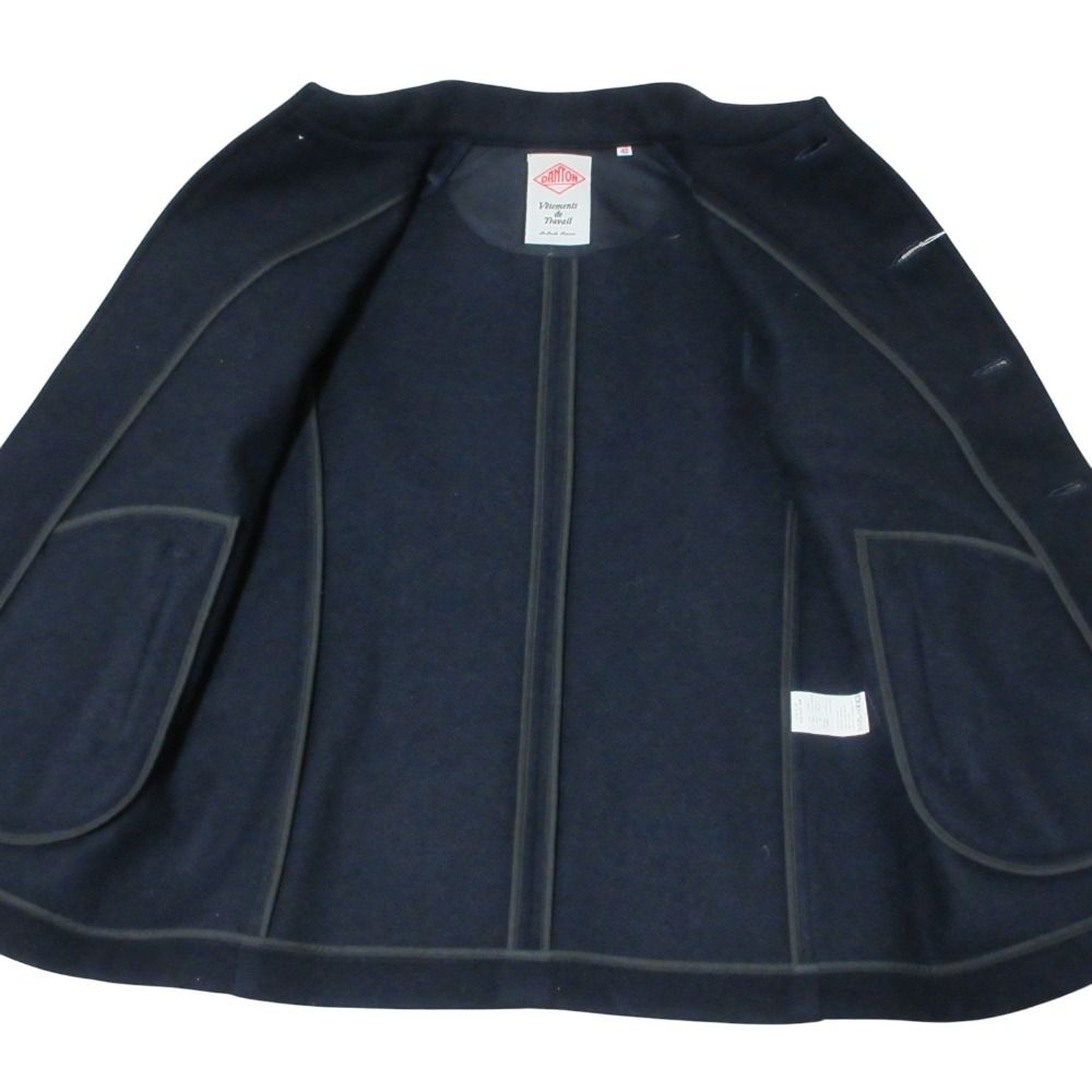 丸襟ウールモッサジャケット