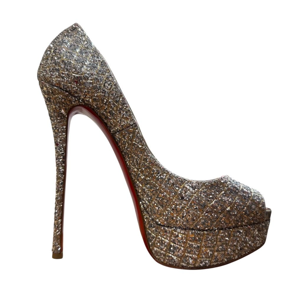 美品 Christian Louboutin クリスチャンルブタン オープントゥ