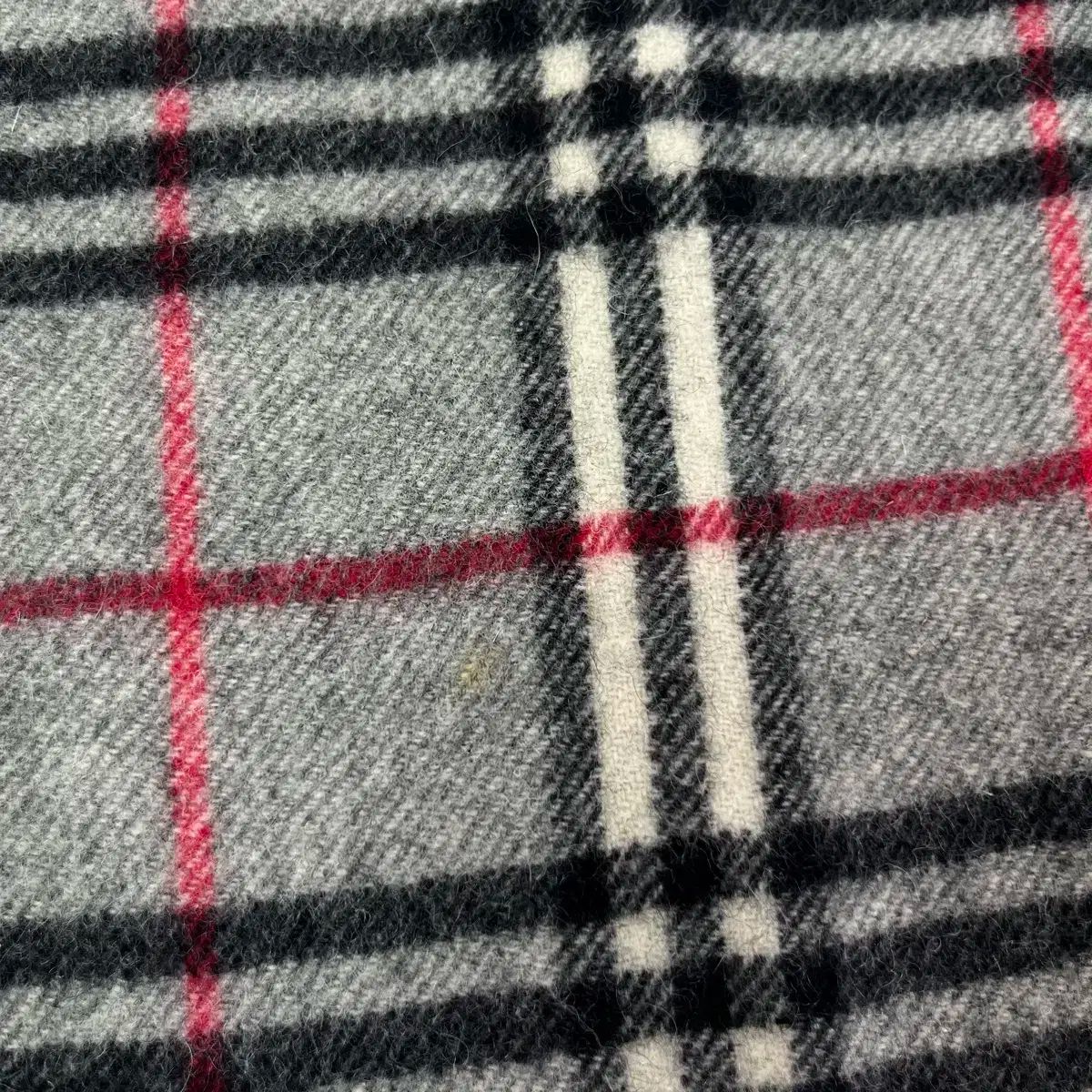 良品】Burberry マフラー グレー ノヴァチェック ラムウール 90s