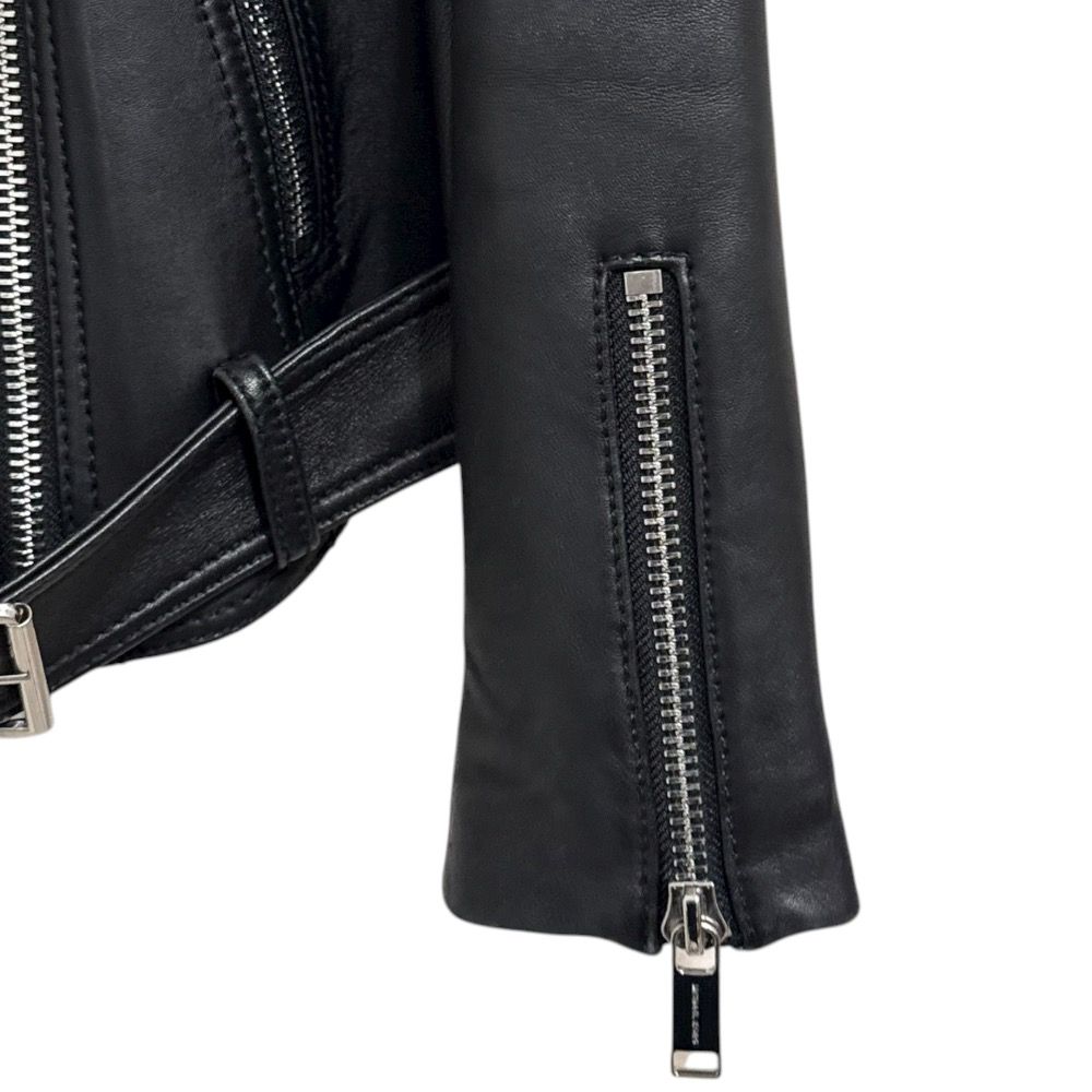 マイケルコース　レザーライダースジャケット /黒 XL 公式アウトレット】HERMAN KEY シングル ライダースジャケット