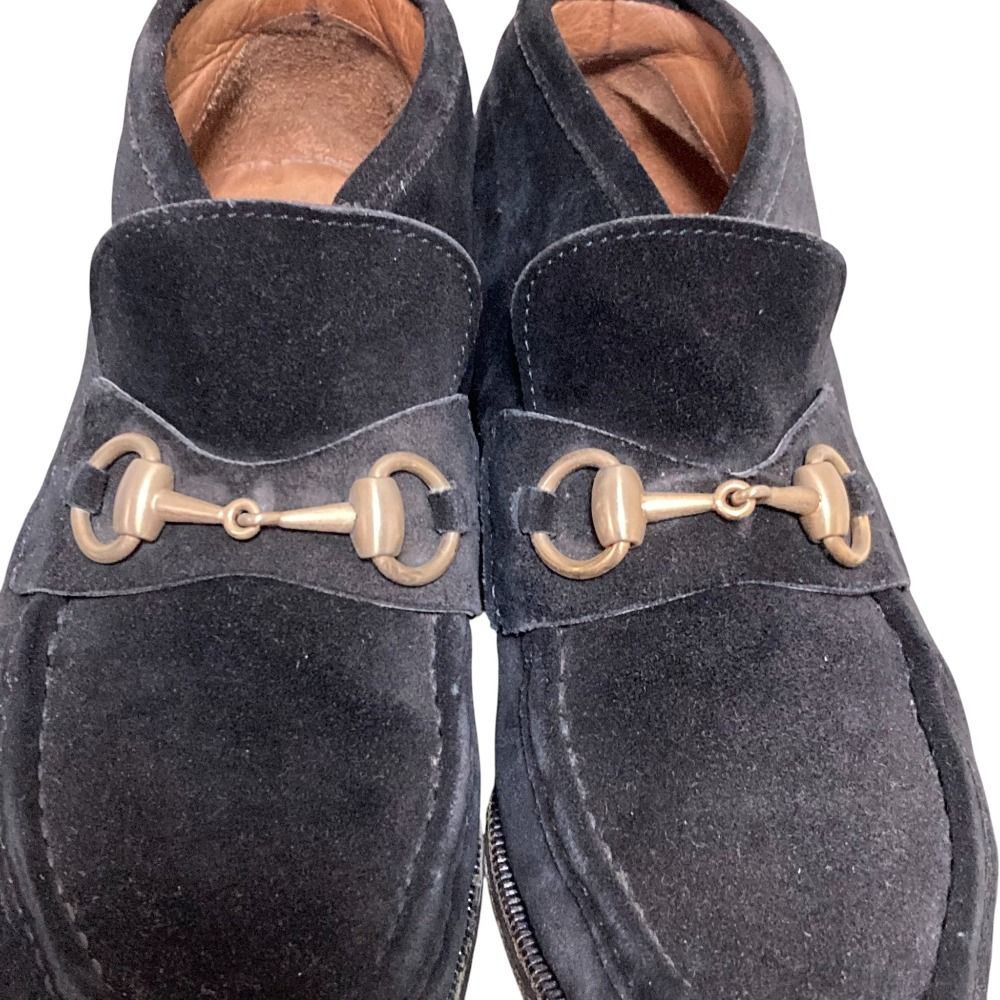GUCCI グッチ ホースビット ブラック 黒 ゴールド金具 チャッカブーツ 6 み*な様 GUCCI グッチ ホースビット 黒 ゴールド金具 チャッカブーツ 2