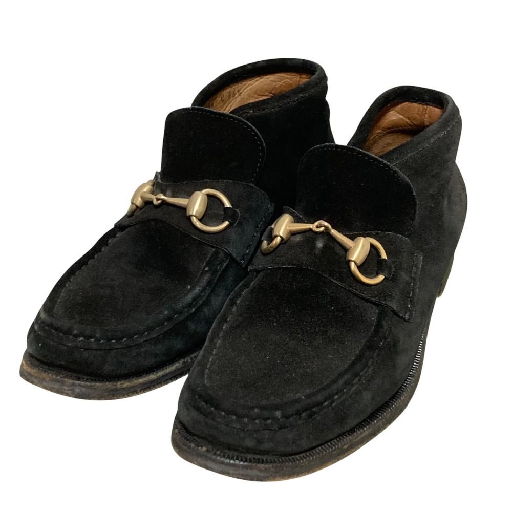 GUCCI ホースビット スエード チャッカ ブーツ GUCCI 】 グッチ ホースビット チャッカブーツ オールソール(vibram