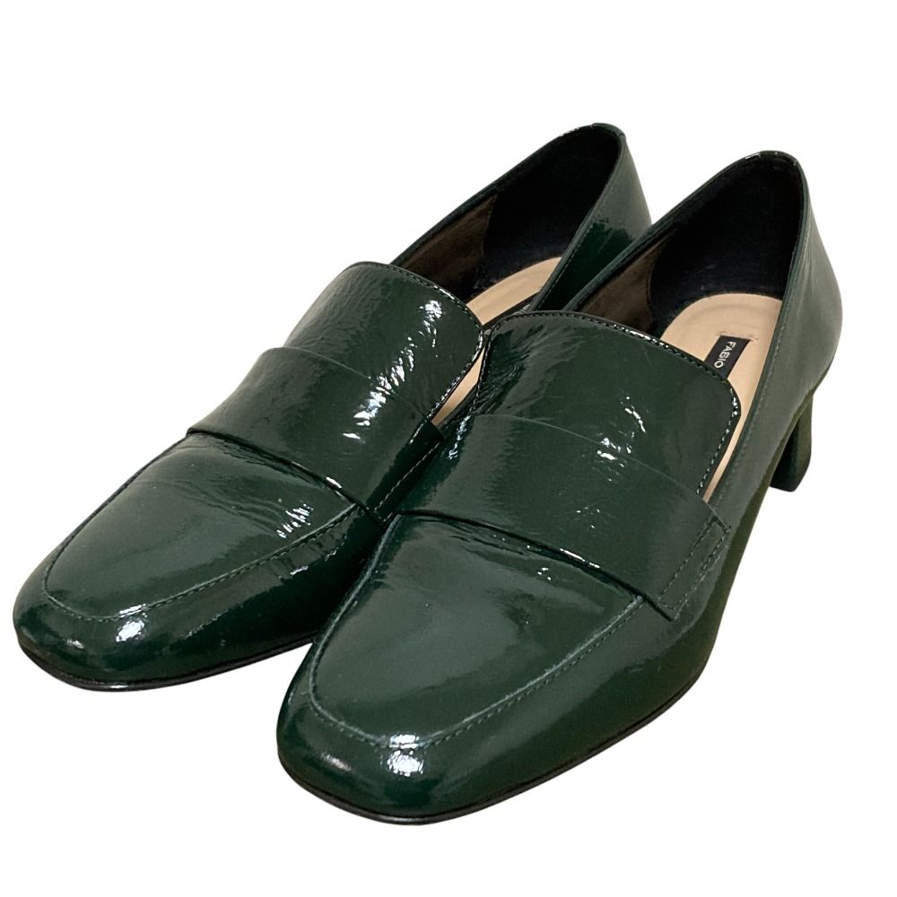 美品 FABIO RUSCONI ファビオルスコーニ エナメル パンプス ローファー