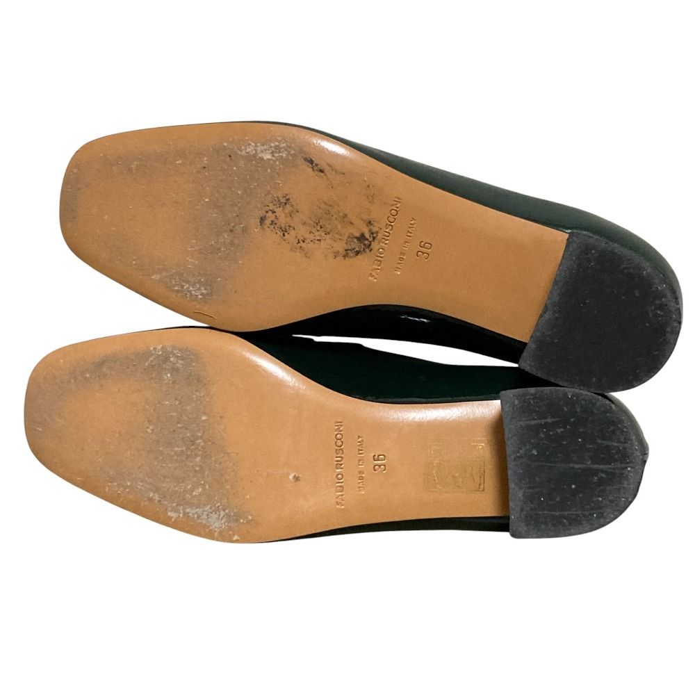 美品 FABIO RUSCONI ファビオルスコーニ エナメル パンプス ローファー