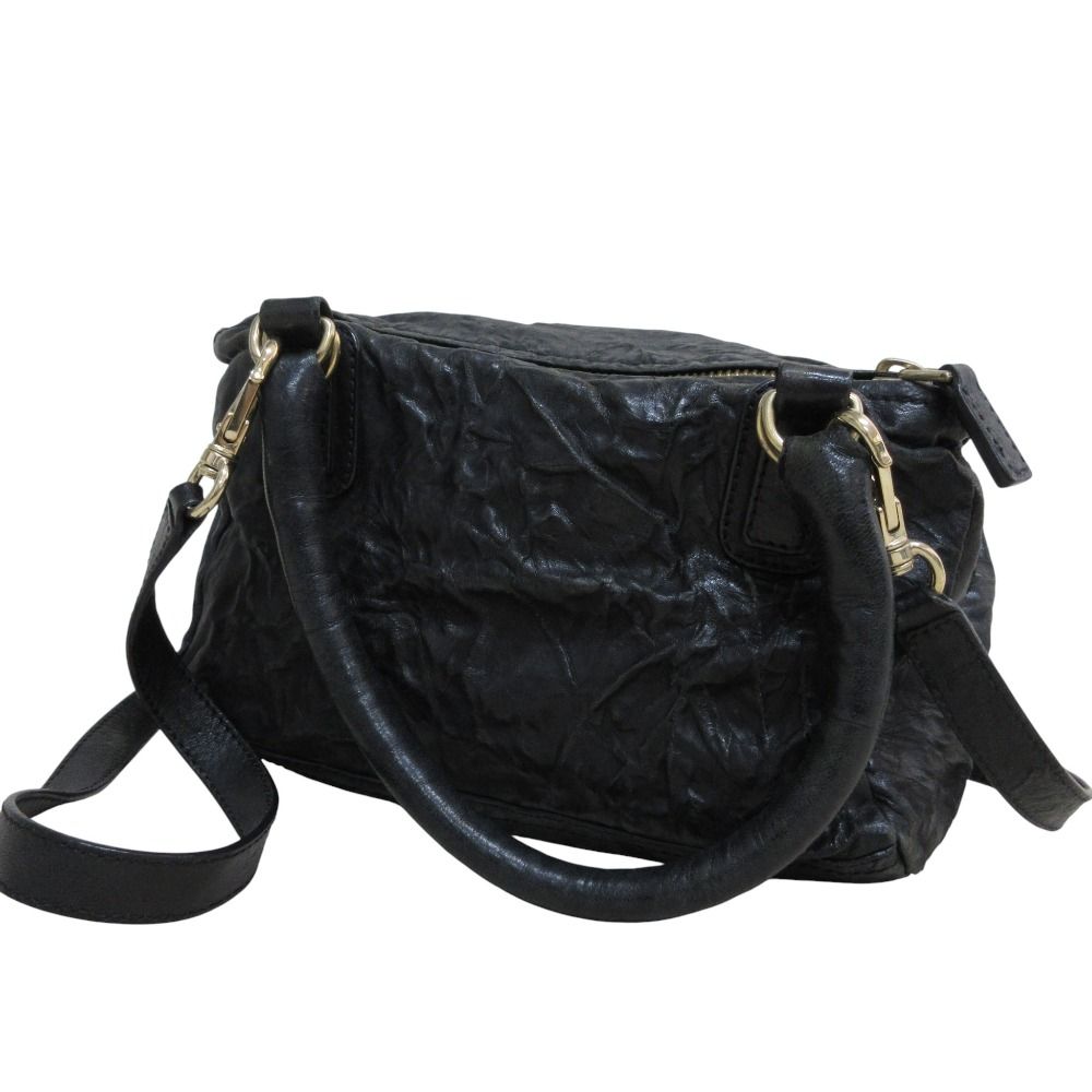 GIVENCHY ジバンシー シワ加工 レザー 2way ワンショルダー ハンド GIVENCHY ジバンシー シワ加工 レザー 2way ワンショルダー ハンド バッグ