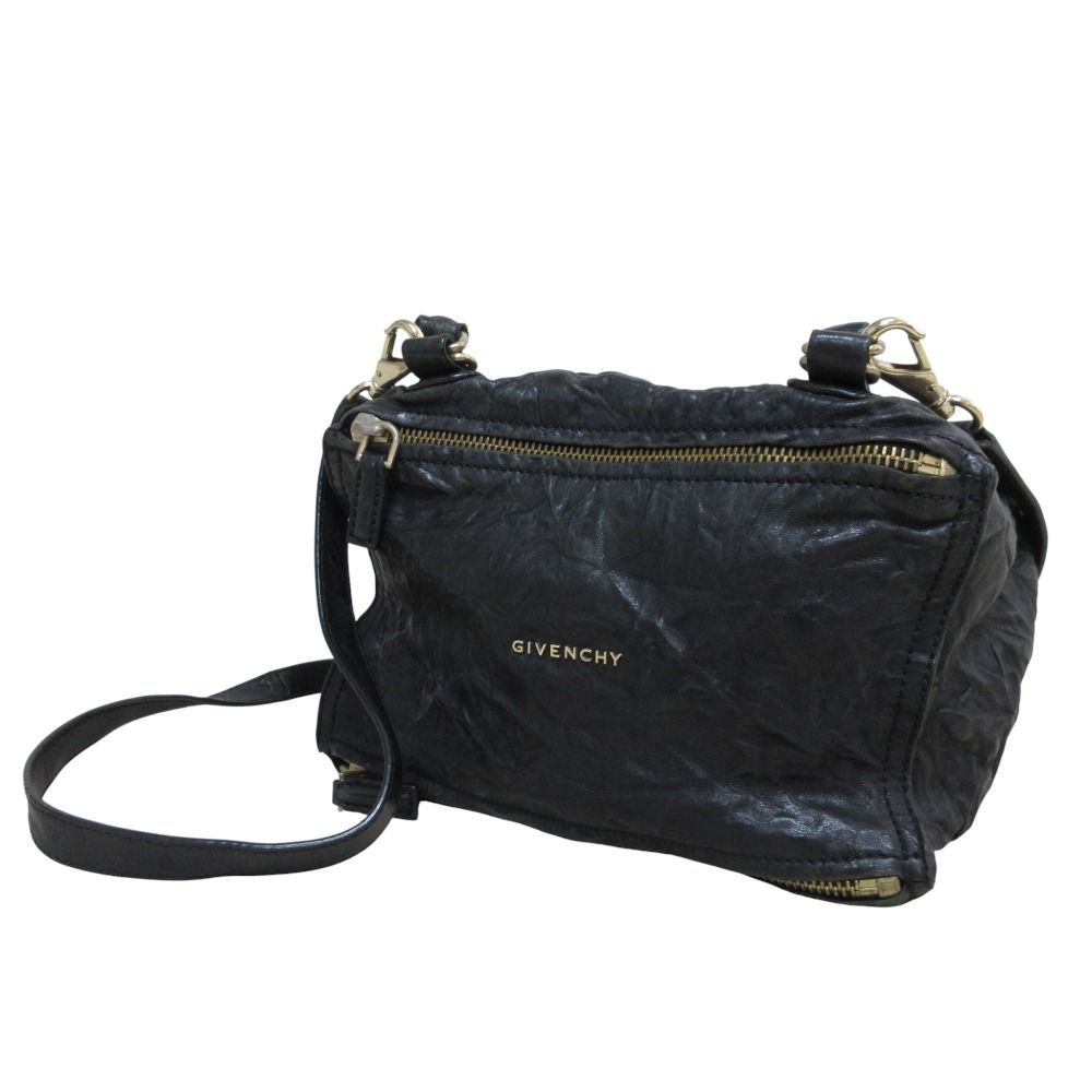 良品 GIVENCHY ジバンシィ パンドラ シワ加工 レザー 2WAY ショルダー