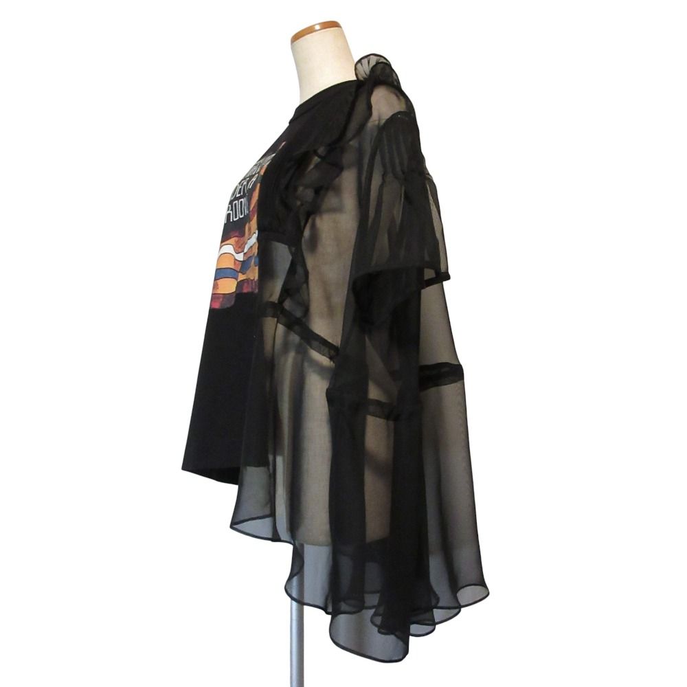 sacai シフォンドッキング切り替えTシャツ 【公式通販】