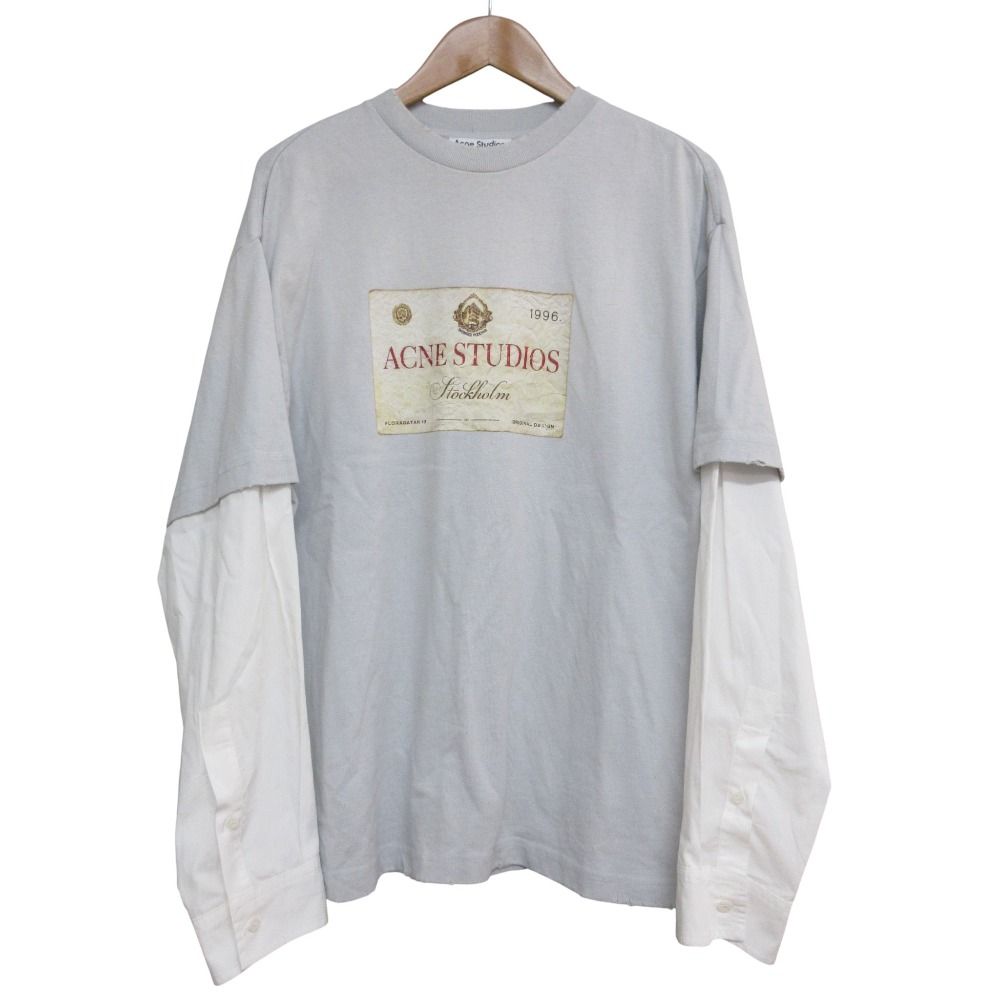 美品 25SS Acne Studios アクネストゥディオズ USED加工 レイヤードT 