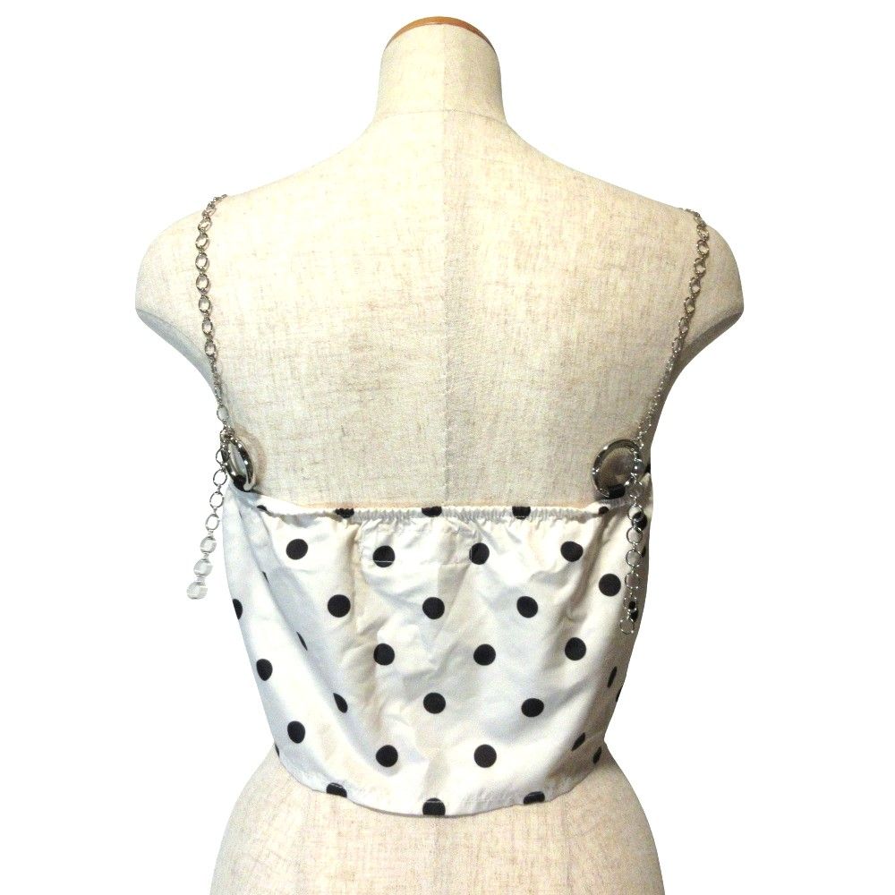 KISHIDAMIKI chain bra ドット柄 ビスチェ 美品 24SS KISHIDAMIKI キシダミキ chain bra ドット柄 ビスチェ ベア