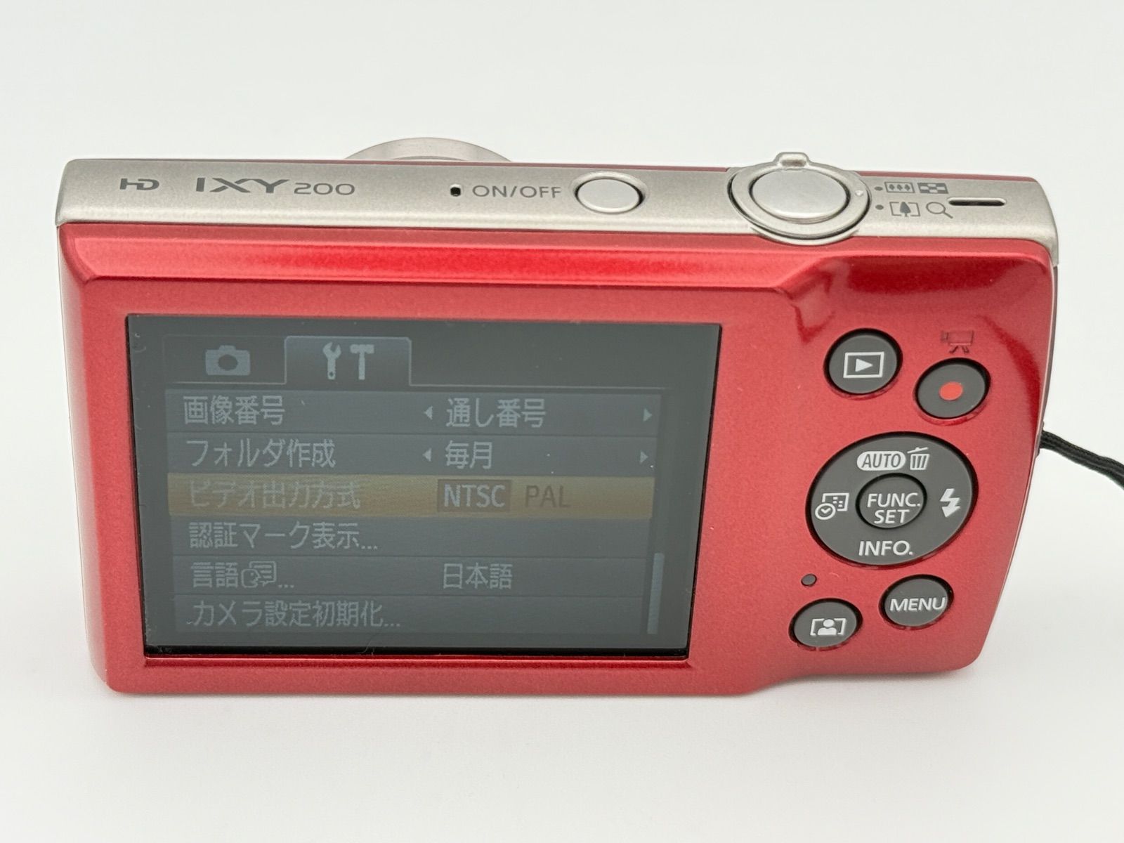 美品】CANON IXY 200 RED(レッド/赤) キャノン イクシー デジタル