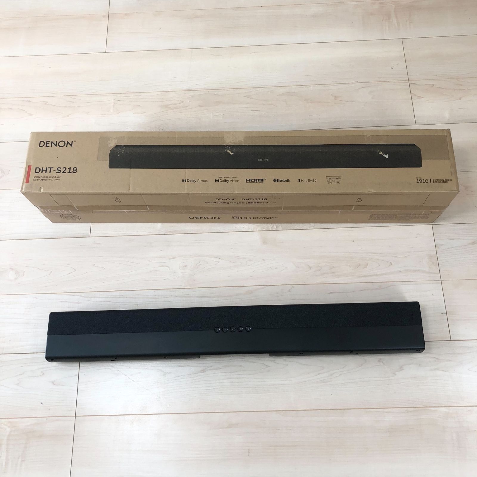 Denon】デノン サウンドバー【DHT-S218K ブラック】デュアルサブ