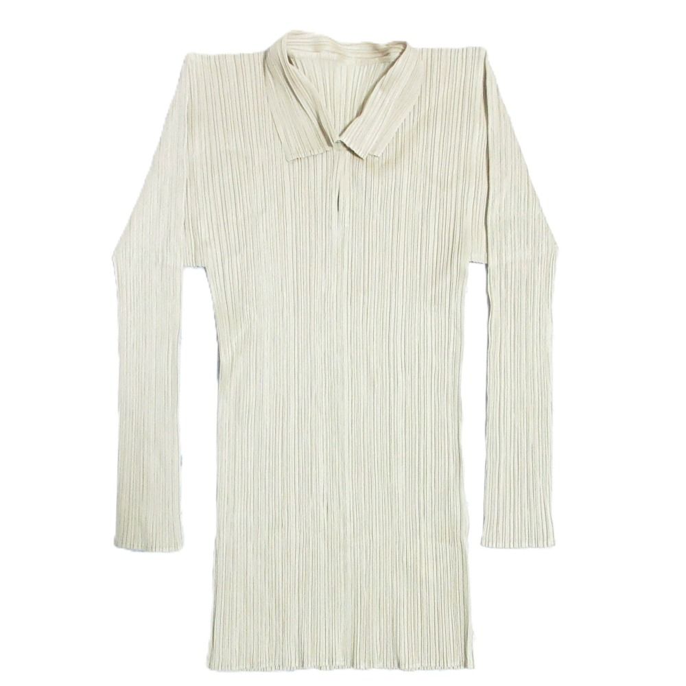 pleats please isseymiyake スキッパープリーツカットソー 美品 PLEATS PLEASE プリーツプリーズ ISSEY MIYAKE イッセイミヤケ