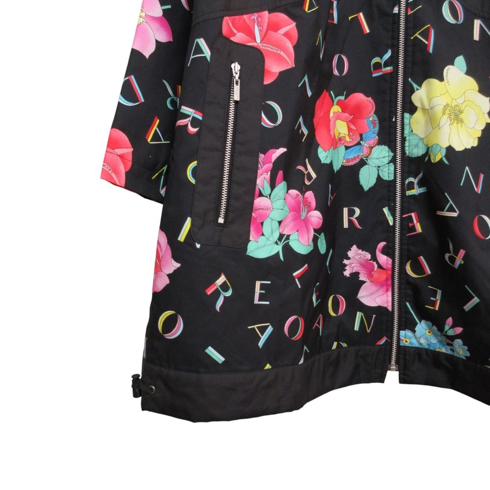 LEONARD SPORT 花柄ジャケット 40 美品 LEONARD SPORT レオナールスポーツ フラワーロゴプリント パ