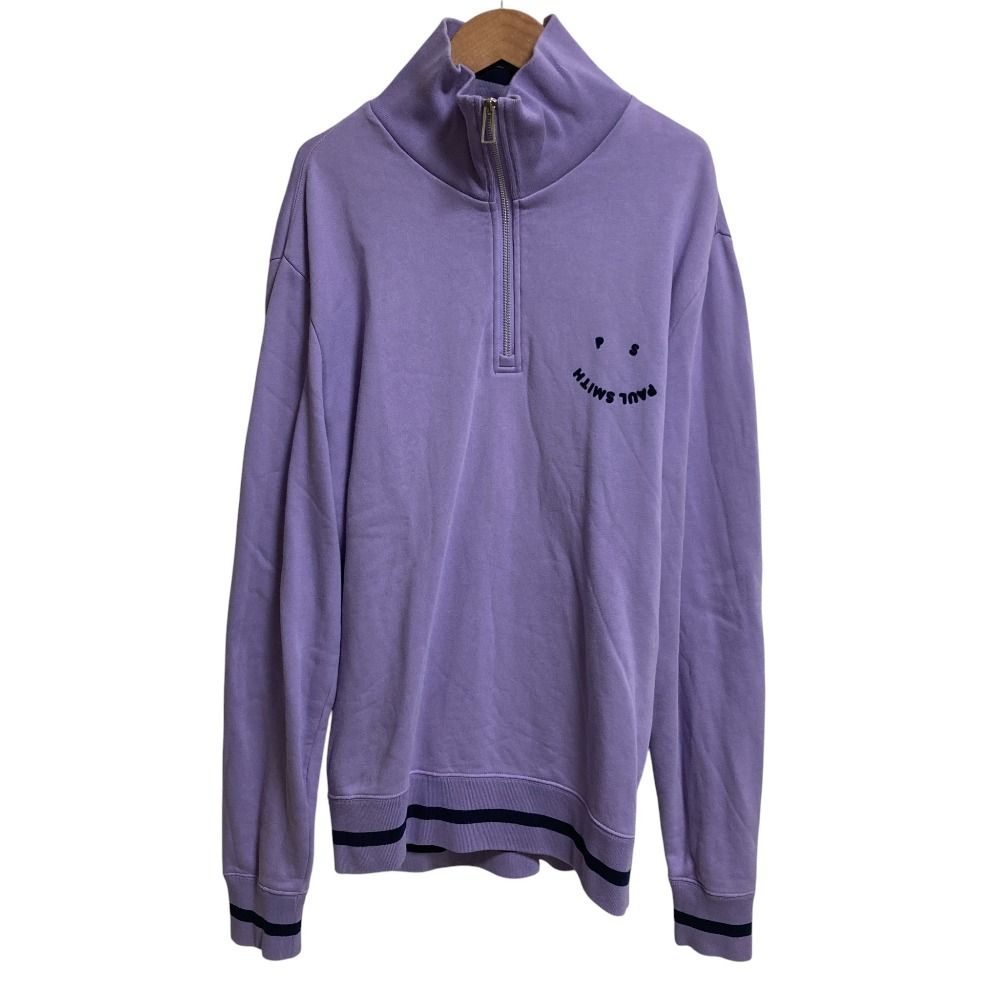 美品 PS Paul Smith ピーエスポールスミス Happy ハーフジップ プル