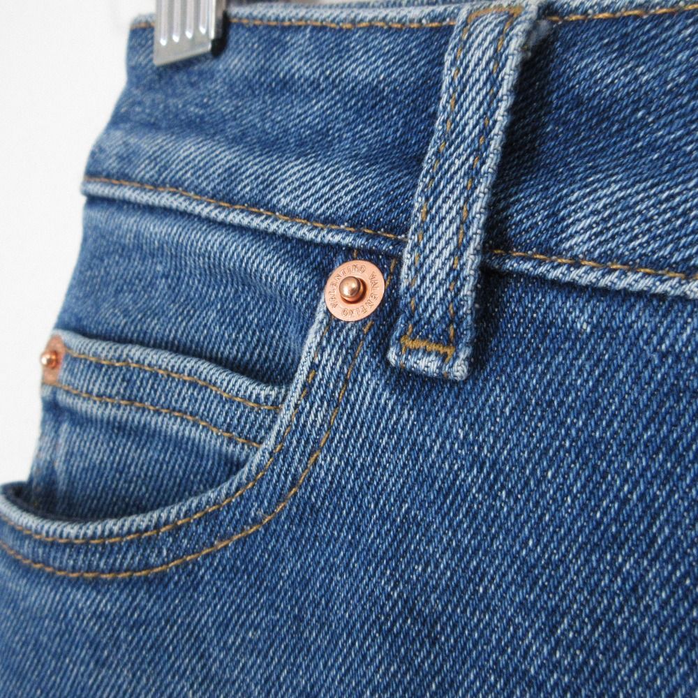 美品 VALENTINO ヴァレンティノ カットオフ フレアデニムパンツ