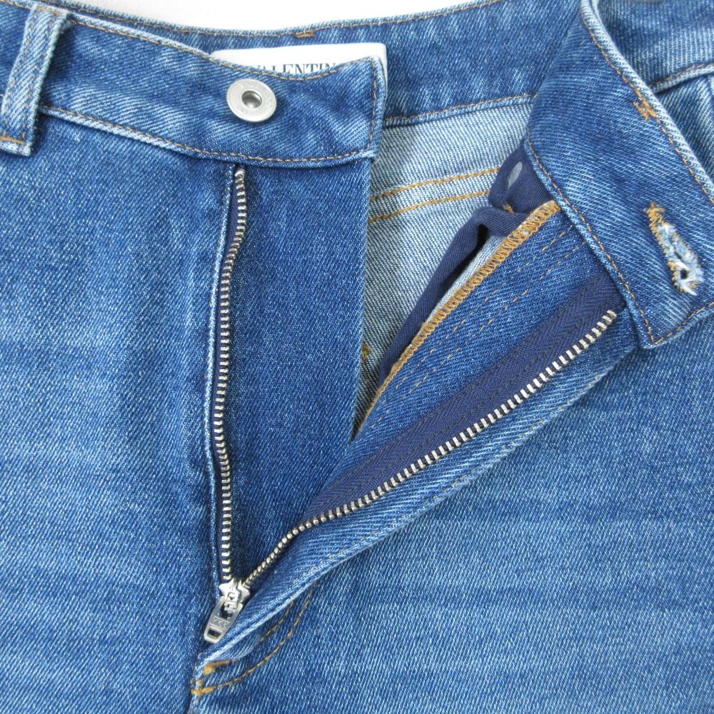 美品 VALENTINO ヴァレンティノ カットオフ フレアデニムパンツ