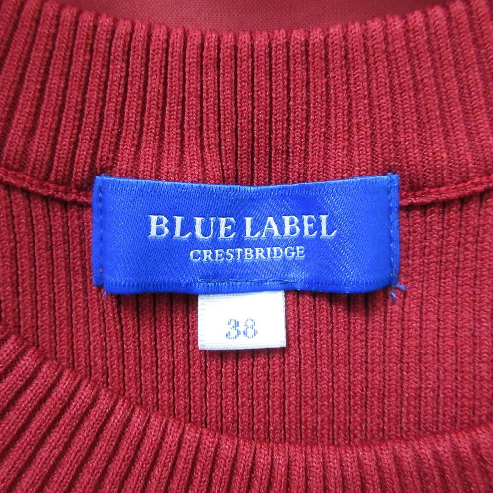 ブルーレーベルクレストブリッジ新品レッド 美人百花コラボ ニットワンピース 38 ブルーレーベルクレストブリッジ新品レッド 美人百花コラボ ニット