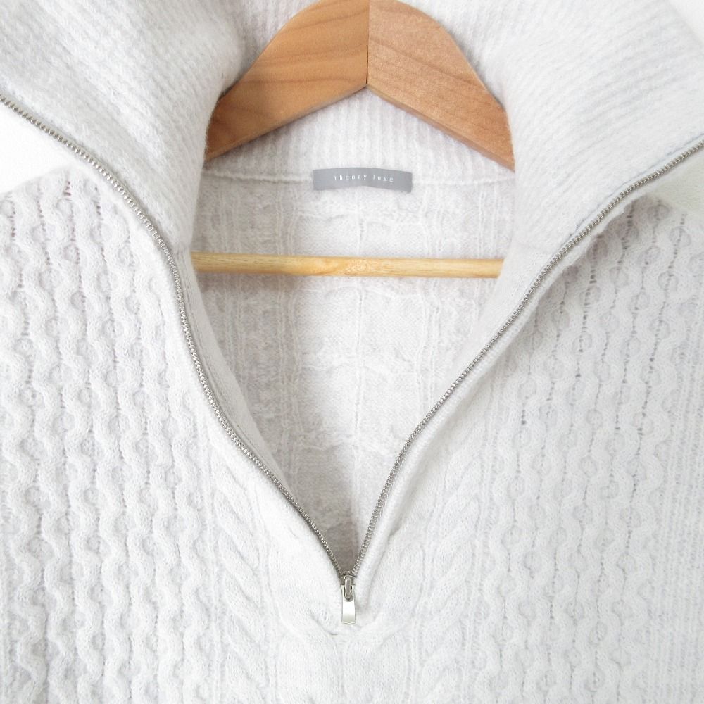 美品 24AW Theory luxe セオリーリュクス FELTED KNIT SHERRY ハーフ