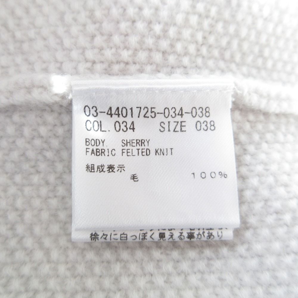 美品 24AW Theory luxe セオリーリュクス FELTED KNIT SHERRY ハーフジップニット セーター 38 ライトグレー レディース 古着 中古 USED 美品 24AW Theory luxe セオリーリュクス FELTED KNIT SHERRY ハーフ