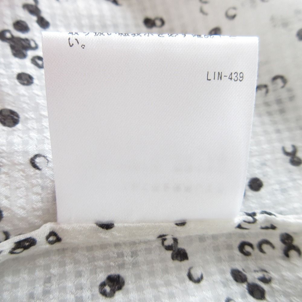  25 SS Theory luxe セオリーリュクス DOTTY PRINT JINA ボウタイ付きブラウス シャツ 40 ホワイト レディース 古着 長袖 シャツ ブラウス