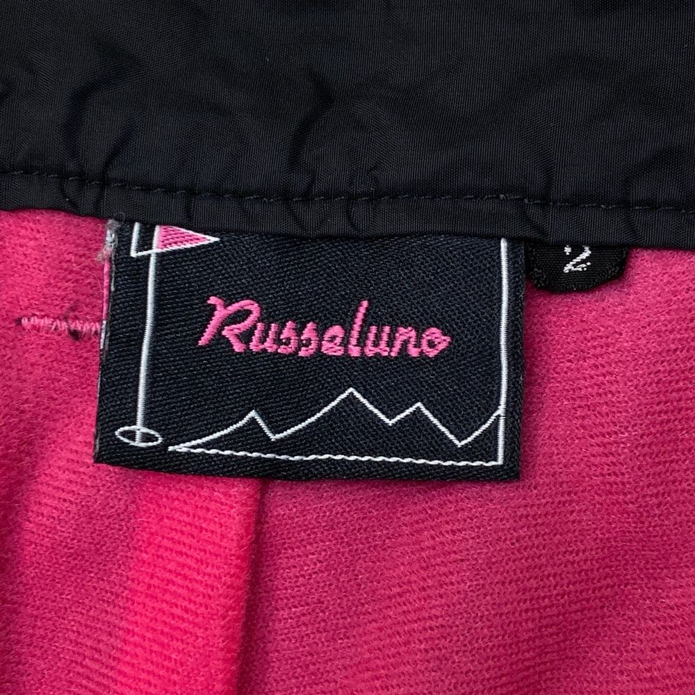 サイズ：2 RUSSELUNO ラッセルノ 中綿パンツ スカル刺繍 ブラック系