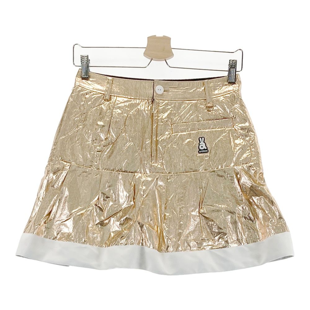 サイズ：38 ARCHIVIO アルチビオ 中綿スカート ゴールド系