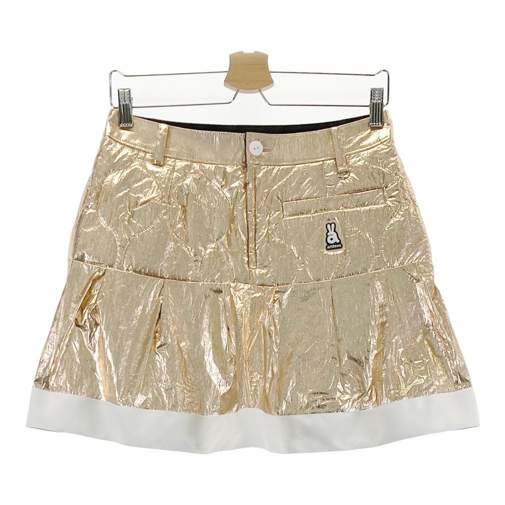 サイズ：40 ARCHIVIO アルチビオ 中綿スカート ゴールド系