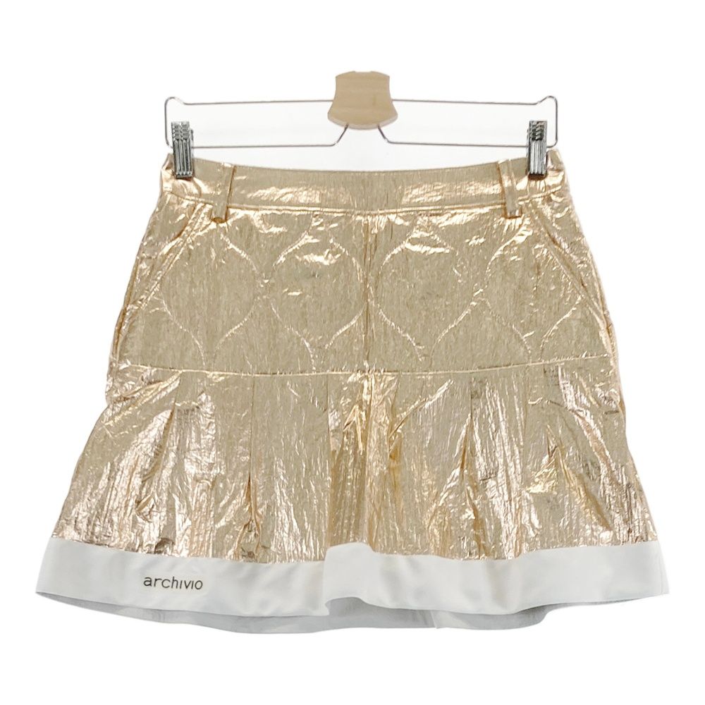 サイズ：40 ARCHIVIO アルチビオ 中綿スカート ゴールド系