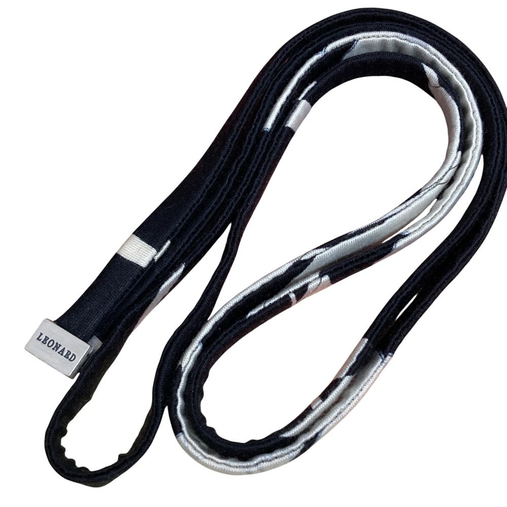 美品 LEONARD レオナール ウール シルクブレンド フラワープリント