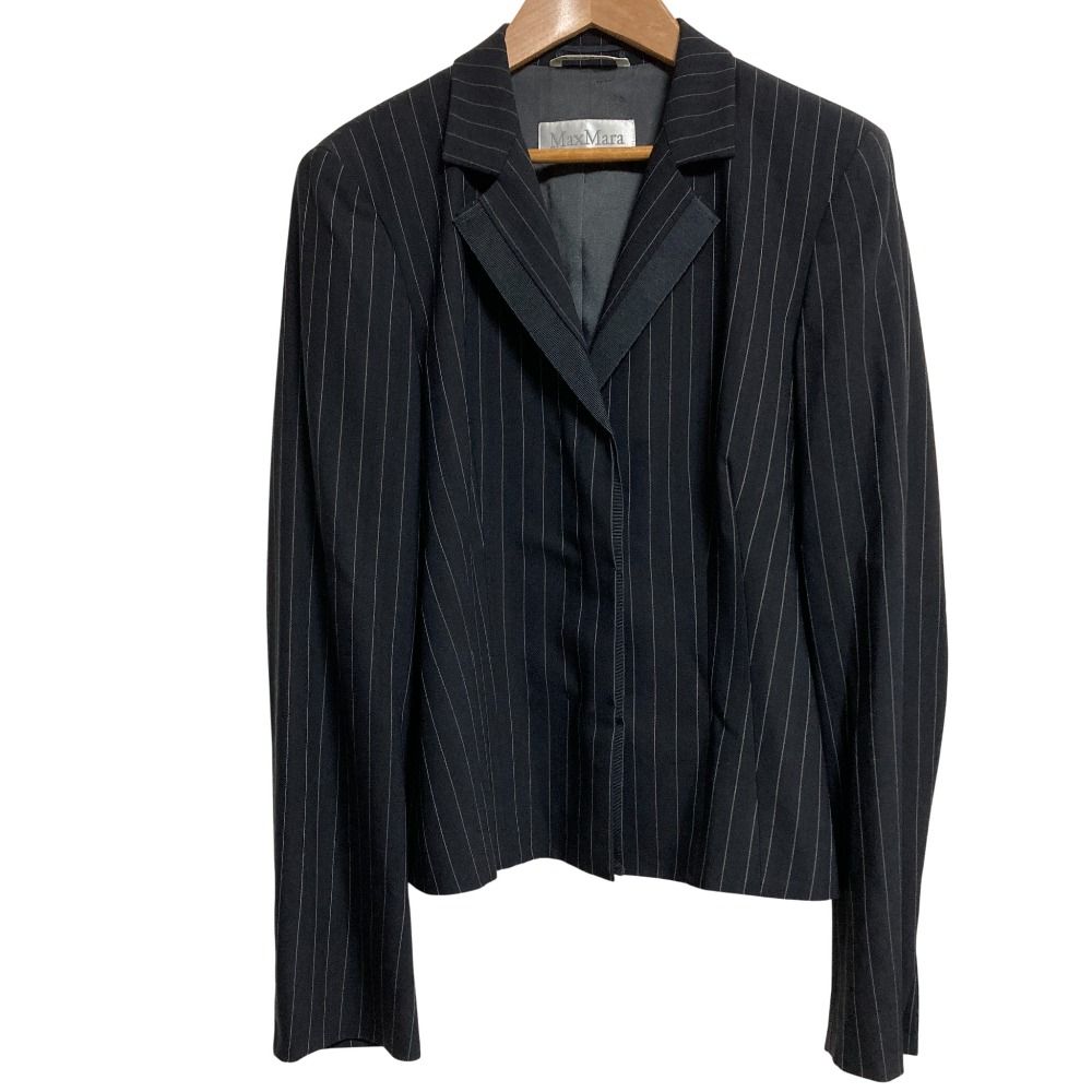 美品 Max Mara マックスマーラ ストライプ ジャケット ひざ丈 スカート