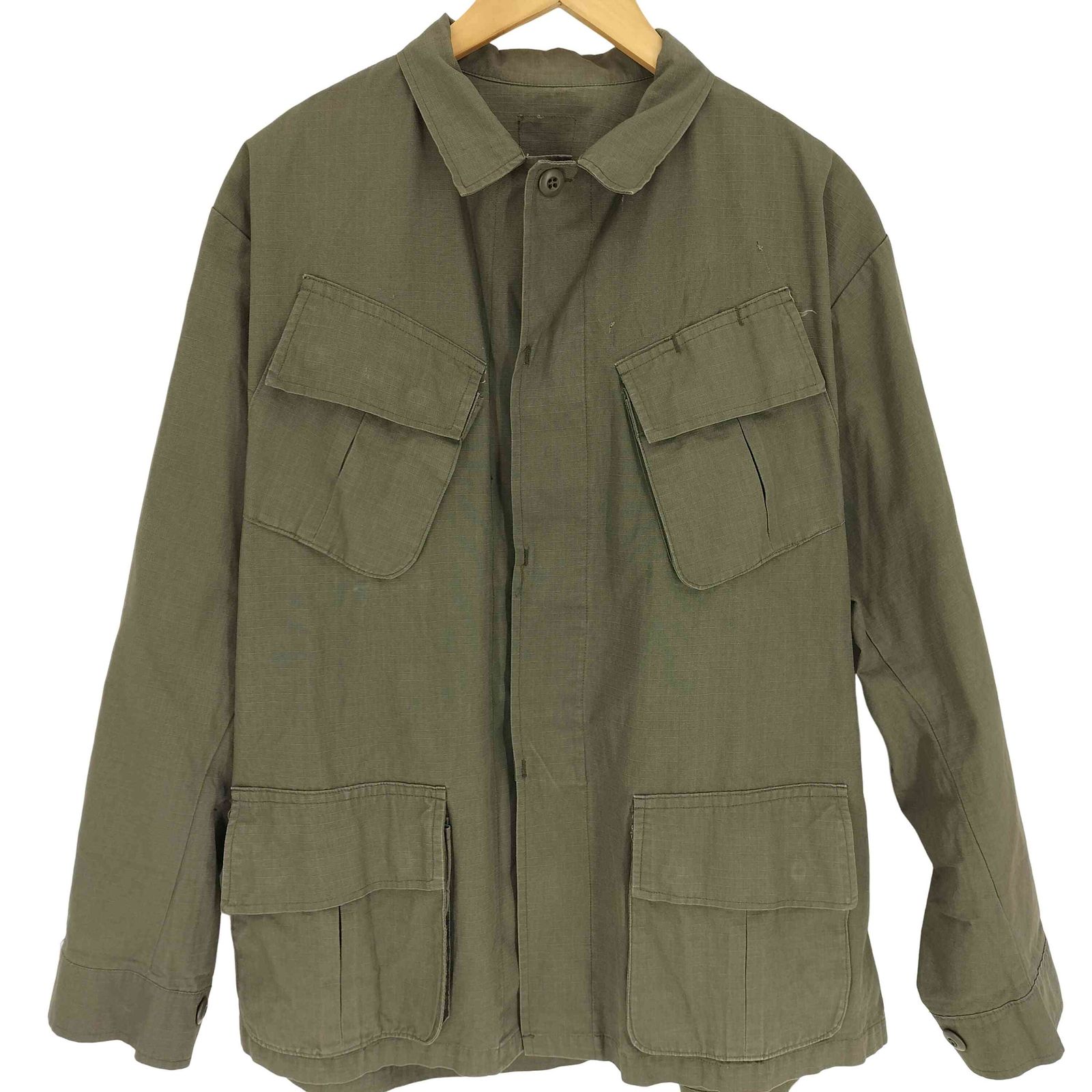 USED古着(ユーズドフルギ) 4th リップストップ jungle fatigue  ジャングルファティーグ ジャケット ミリタリージャケット メンズ 表記無 【中古】【ブランド古着バズストア】 ユーズドフルギ USED古着 4th リップストップ jungle fatigue