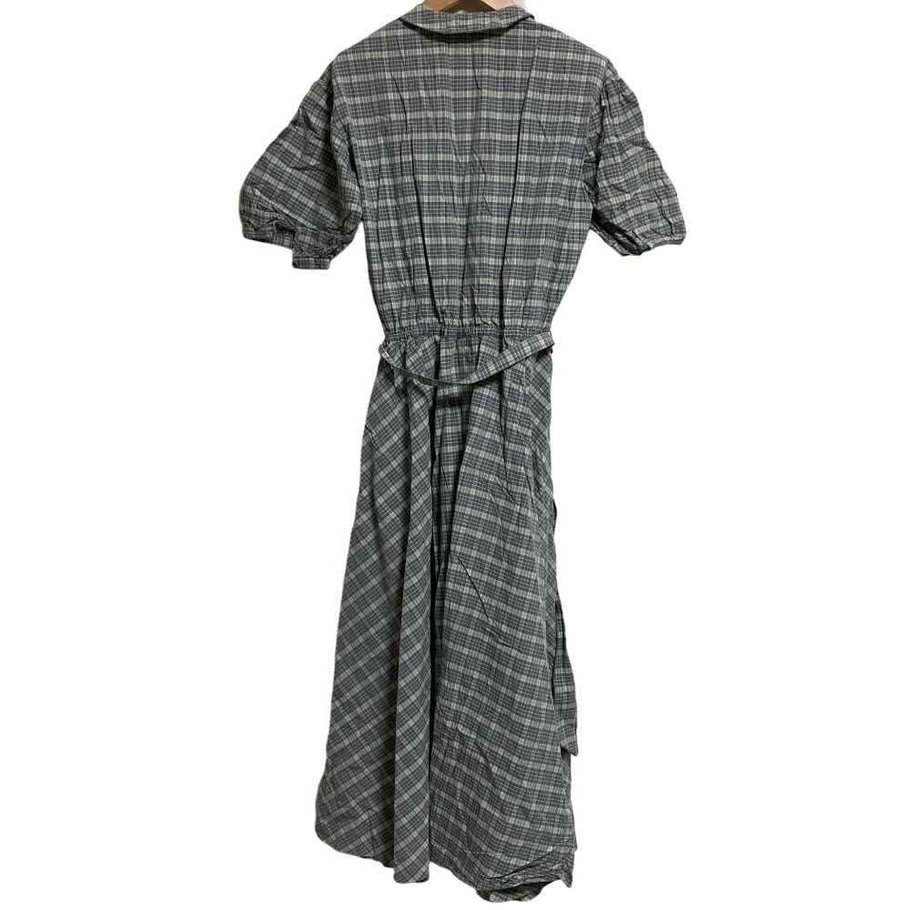 カネコイサオ 花柄ワンピース KANEKO ISAO 黄色 チェック フラワー 美品 KANEKO ISAO カネコイサオ チェックリボン フラワー刺繍