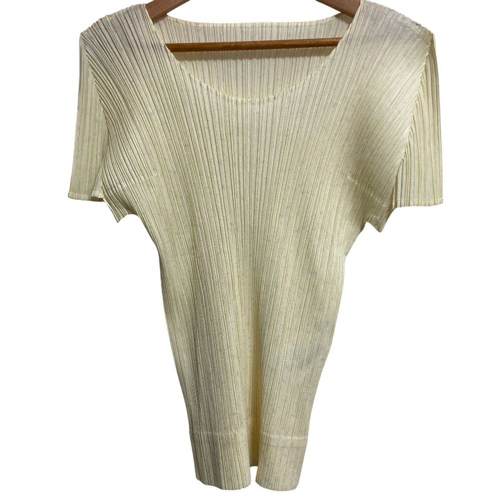 良品 PLEATS PLEASE プリーツプリーズ イッセイミヤケ 斑模様 ショート