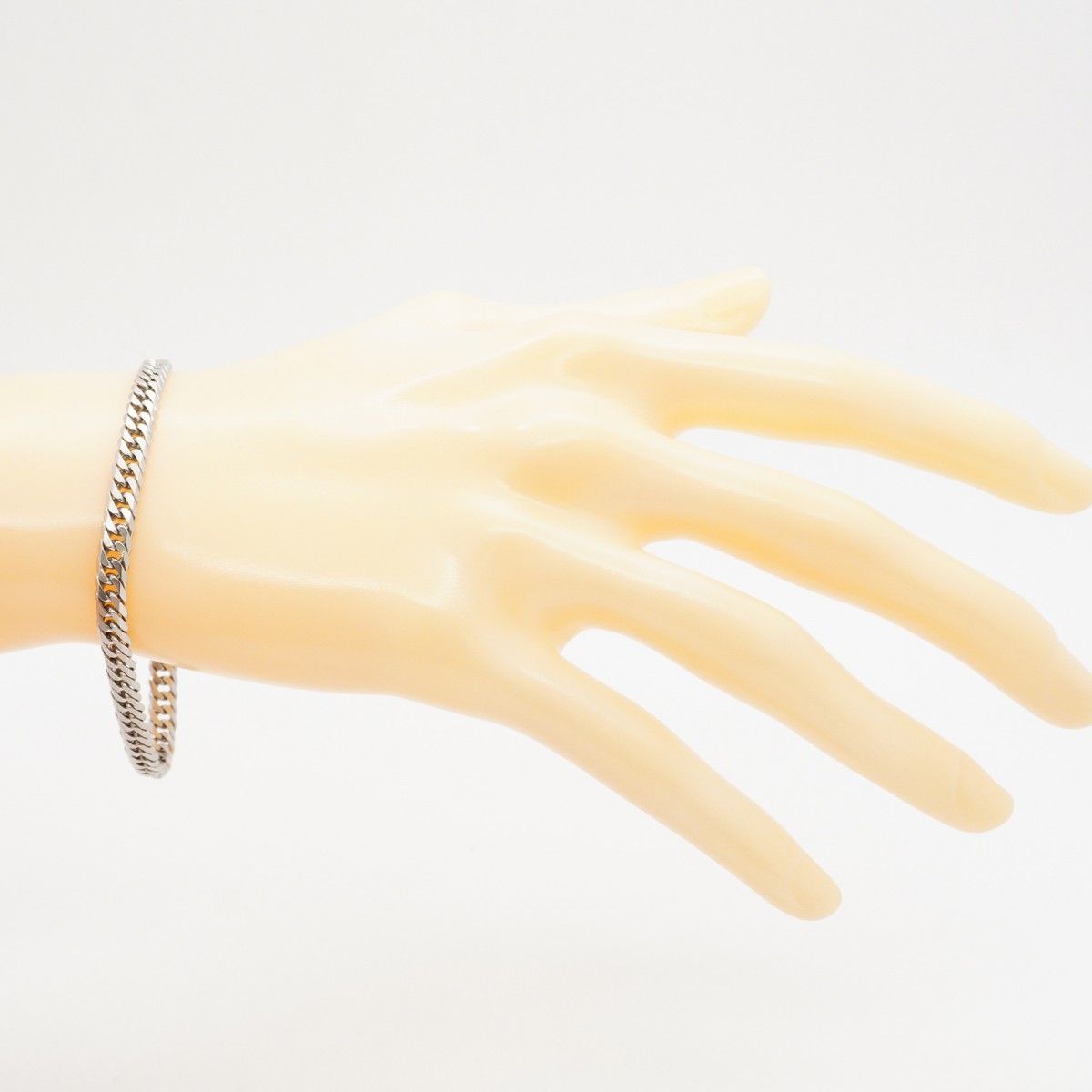 5khm090】喜平 ブレスレット Pt900 プラチナ 6面 ダブル 20cm 19.7g