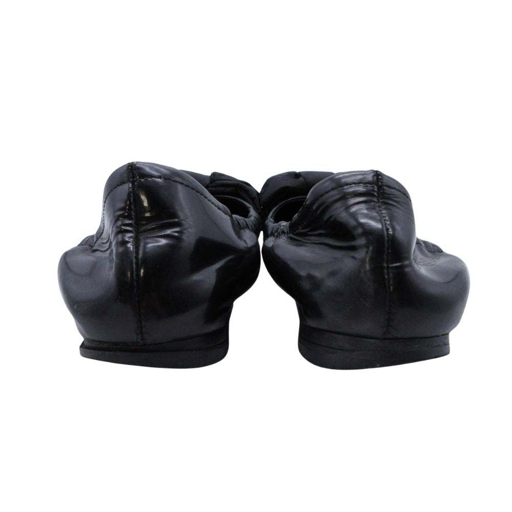 PRADA プラダ ロゴ リボン バレエシューズ ギャザーパンプス ラウンド