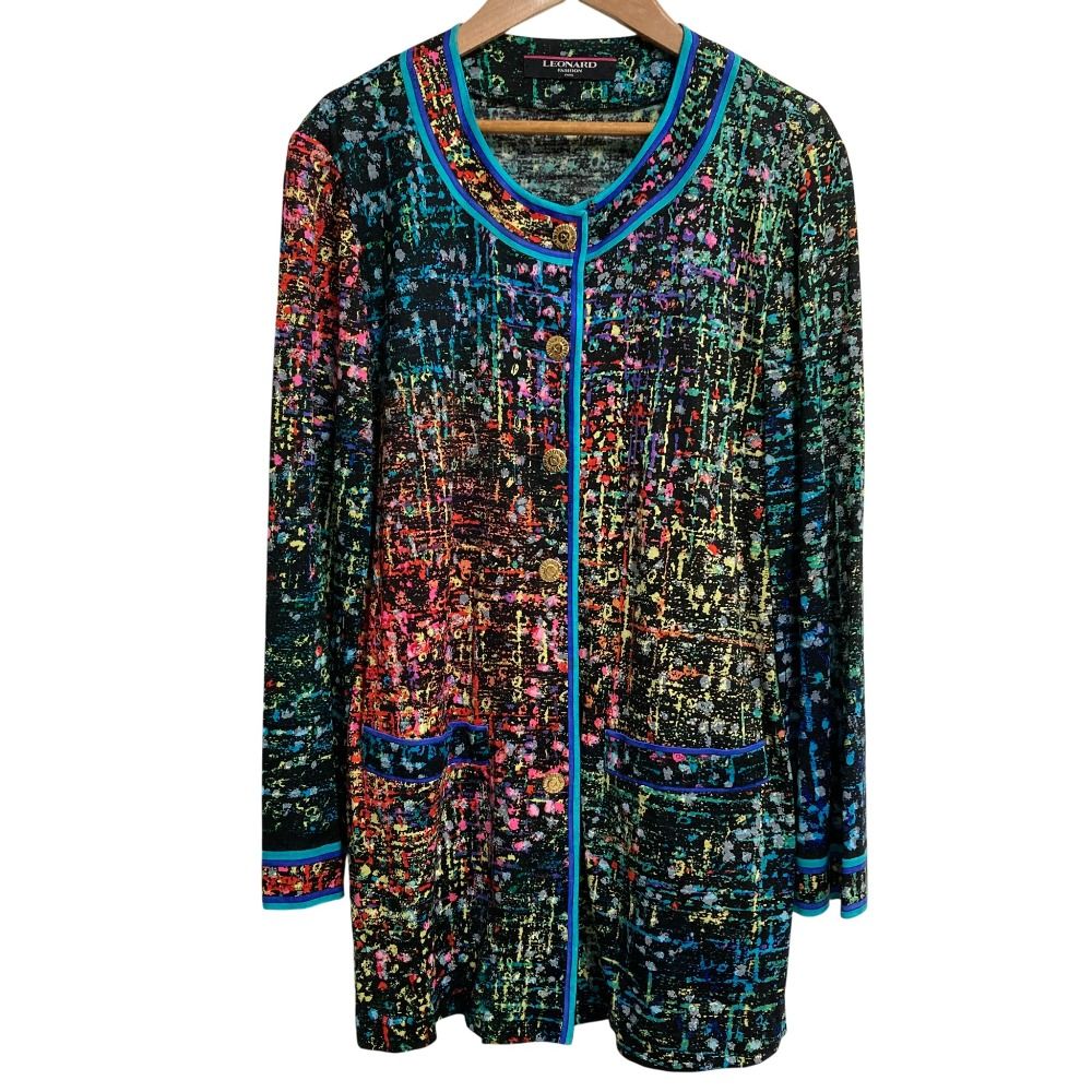 極美品✨レオナール ジャケット カーディガン ロゴボタン トリム LL カーディガン｜レオナール 公式オンラインショップ