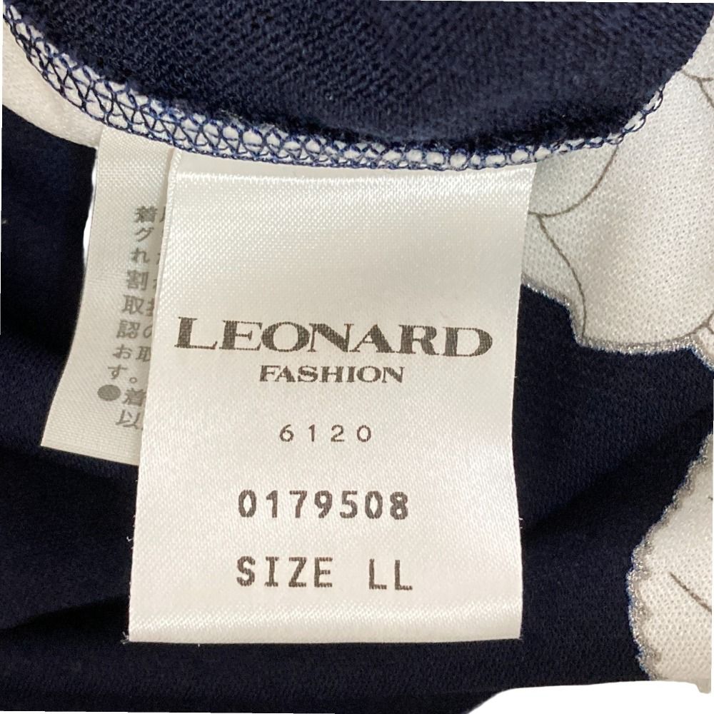 美品 LEONARD レオナール カンカン フラワープリント ショートスリーブ